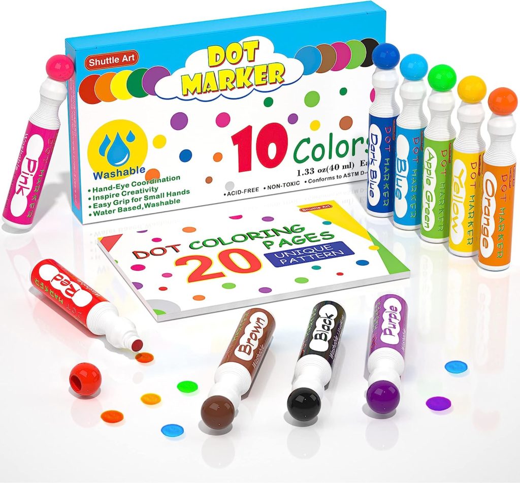 dot markers ohuhu, dot markers brand. very popular for toddlers.