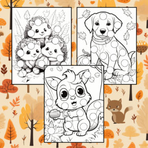 autumn fall coloring book dot markers pdf printables