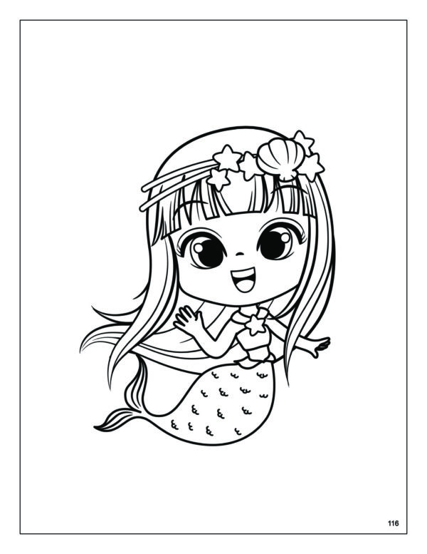 cute mermaid coloring pages for relaxation