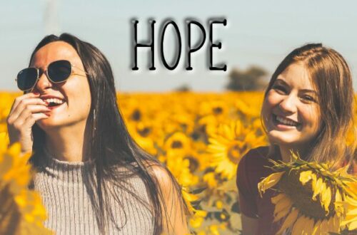 scriptures for healing after assault and betrayal. this picture shows two women laughing in a field of sunflowers representing the emotional healing and spiritual healing they found from within the sciptures.