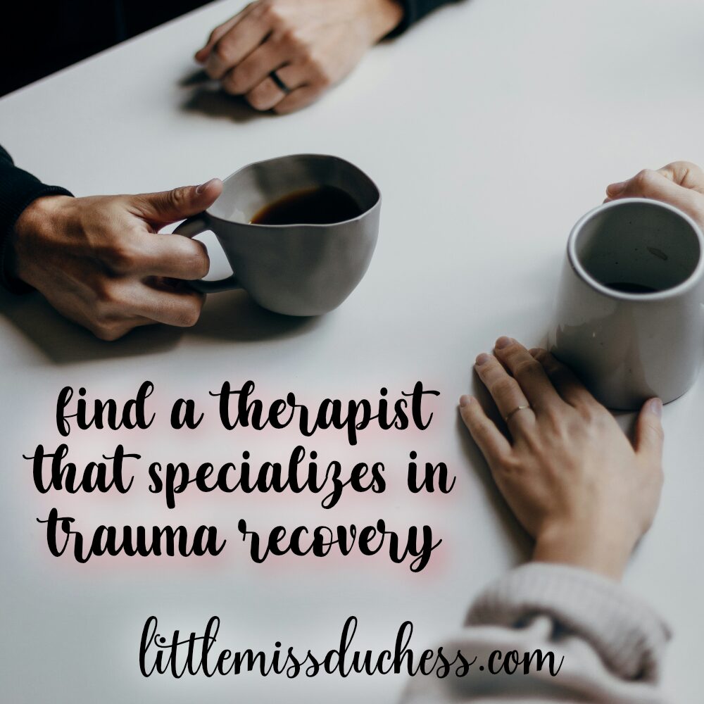 two cups of coffee on a table, representing two women in a counselling session to illustrate the example of finding a trauma recovery specialist while a person is undergoing healing and recovery after being hurt by church leadership